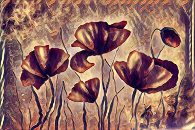 Soyutlama çiçek sanat illüstrasyon