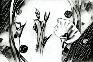 Soyutlama çiçek sanat illüstrasyon