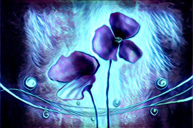 Soyutlama çiçek sanat illüstrasyon