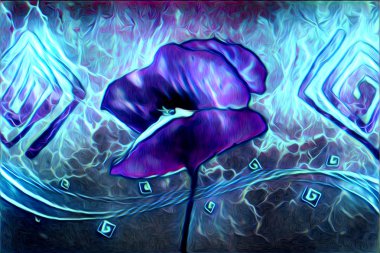 Soyutlama çiçek sanat illüstrasyon