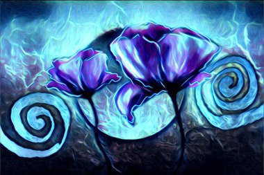 Soyutlama çiçek sanat illüstrasyon