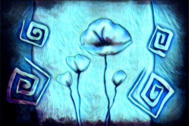 Soyutlama çiçek sanat illüstrasyon