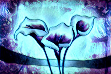 Soyutlama çiçek sanat illüstrasyon