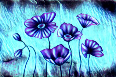 Soyutlama çiçek sanat illüstrasyon