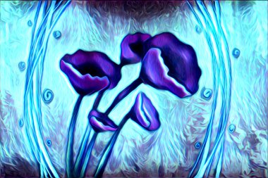 Soyutlama çiçek sanat illüstrasyon