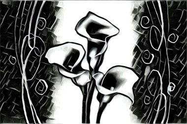 Soyutlama çiçek sanat illüstrasyon