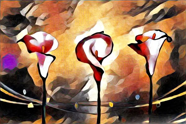 Abstraktion Blume Kunst Illustration — Stockfoto