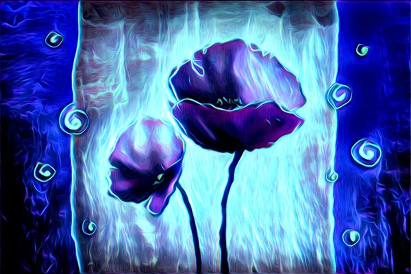 Soyutlama çiçek sanat illüstrasyon