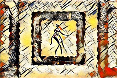 Etnik sanat illüstrasyon