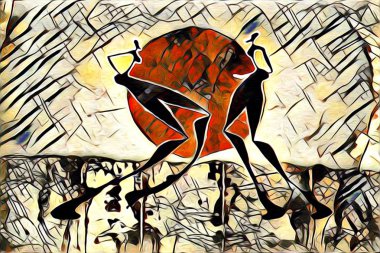 Etnik sanat illüstrasyon