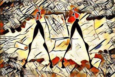 Etnik sanat illüstrasyon