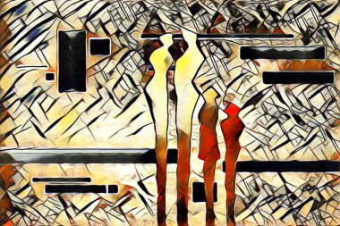 Etnik sanat illüstrasyon