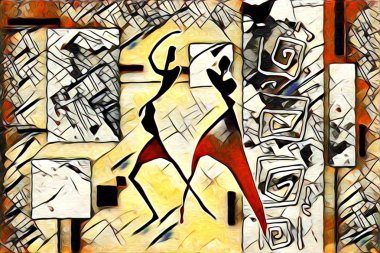 Etnik sanat illüstrasyon