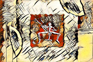 Etnik sanat illüstrasyon