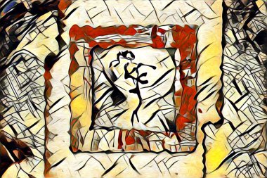 Etnik sanat illüstrasyon