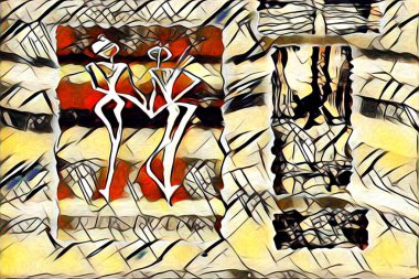 Etnik sanat illüstrasyon