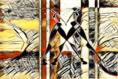 Etnik sanat illüstrasyon