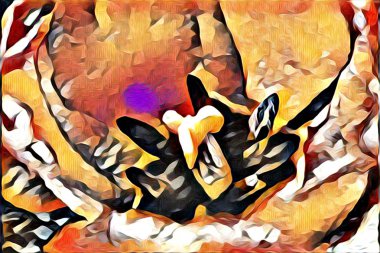 Soyutlama çiçek sanat illüstrasyon