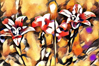 Soyutlama çiçek sanat illüstrasyon