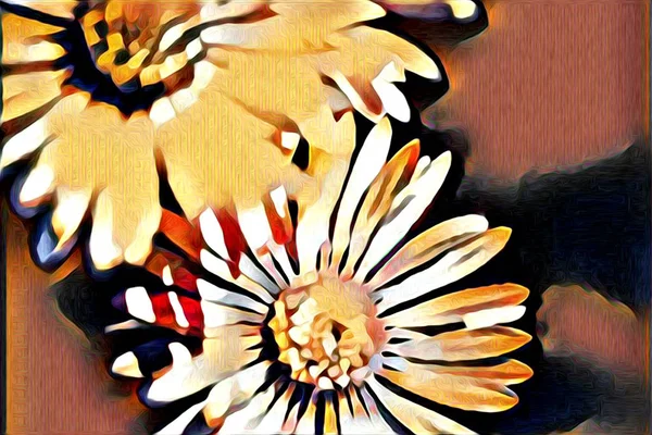 Abstrakcja ilustracja kwiat — Zdjęcie stockowe