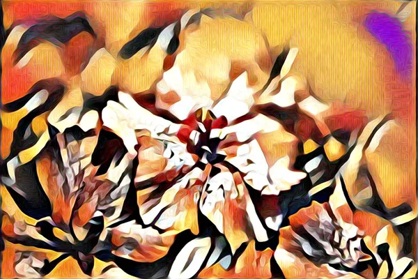 Abstraction flower art illustration — Stock Photo, Image