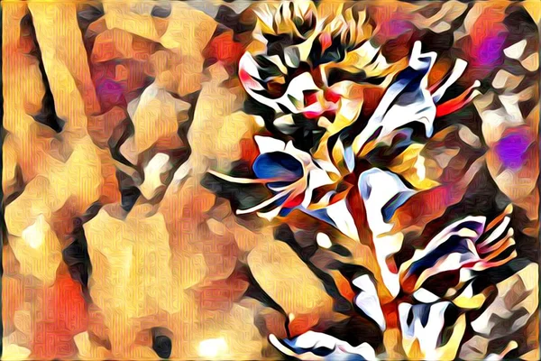 Abstractie bloem kunst illustratie — Stockfoto