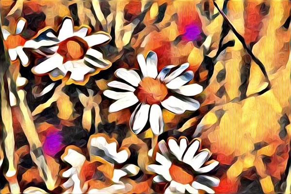 Abstraction flower art illustration — Stock Photo, Image