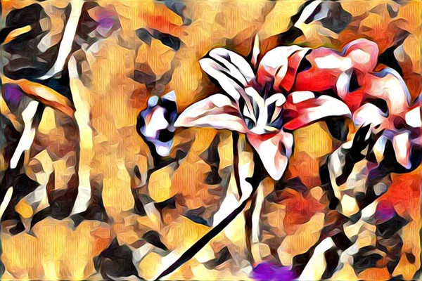Abstraktion blomma konst illustration — Stockfoto