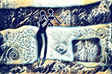 Etnik sanat illüstrasyon