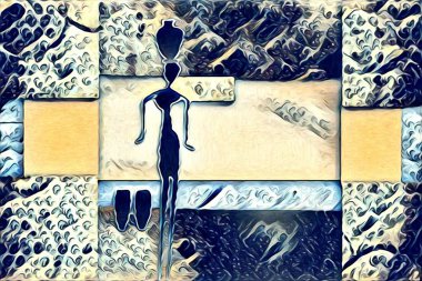 Etnik sanat illüstrasyon