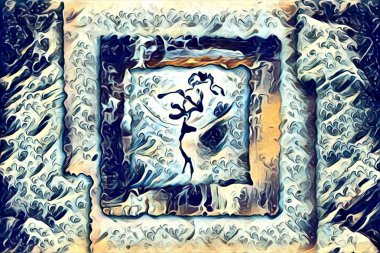 Etnik sanat illüstrasyon