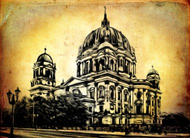Berlin art vintage illustration