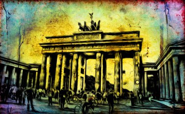 Berlin art vintage illustration