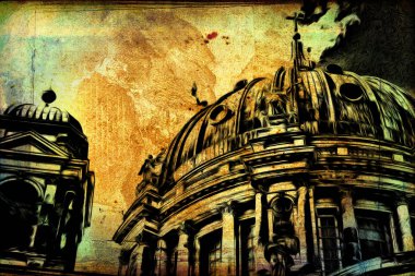 Berlin art vintage illustration