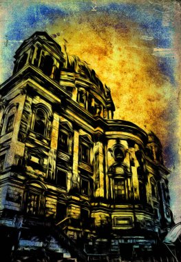 Berlin art vintage illustration