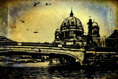 Berlin art vintage illustration