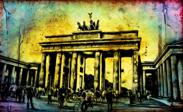 Berlin art vintage illustration — 图库照片