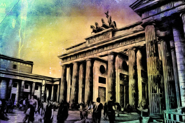 Berlin art vintage illustration — Stock Photo, Image
