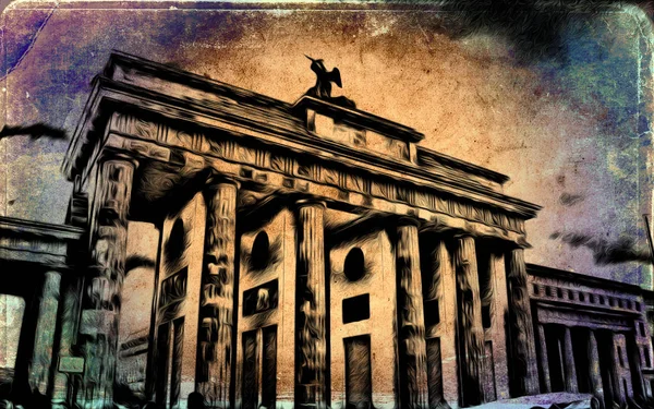 Berlin art vintage illustration — Zdjęcie stockowe