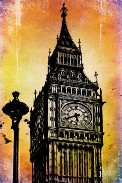 Londra arte vintage illustrazione — Foto Stock