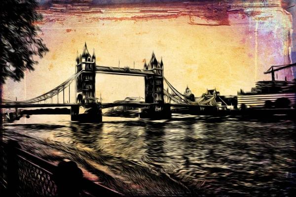 Londra arte vintage illustrazione — Foto Stock