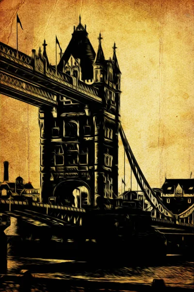 London art vintage illustration — Stock Photo, Image