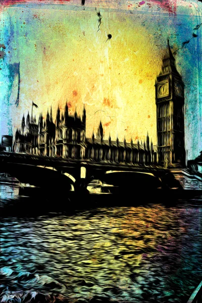 Londra arte vintage illustrazione — Foto Stock