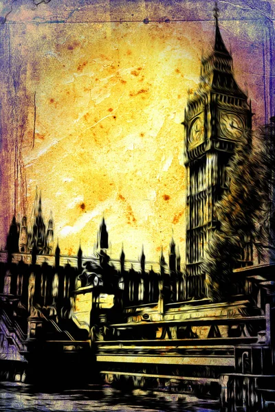 Винтажная иллюстрация Лондона — стоковое фото