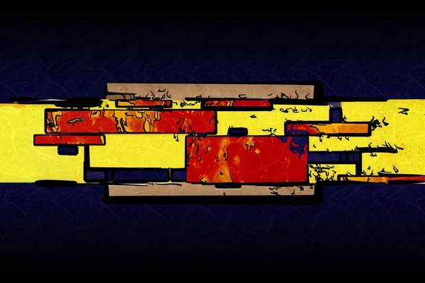 추상적 인 컬러 디자인 아트 일러스트 — 스톡 사진