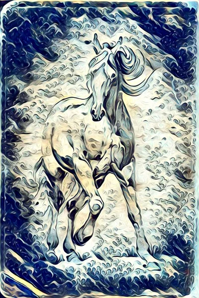 Illustrazione a mano libera cavallo pittura — Foto Stock