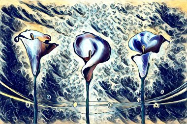 Soyutlama çiçek sanat illüstrasyon