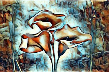 Soyutlama çiçek sanat illüstrasyon