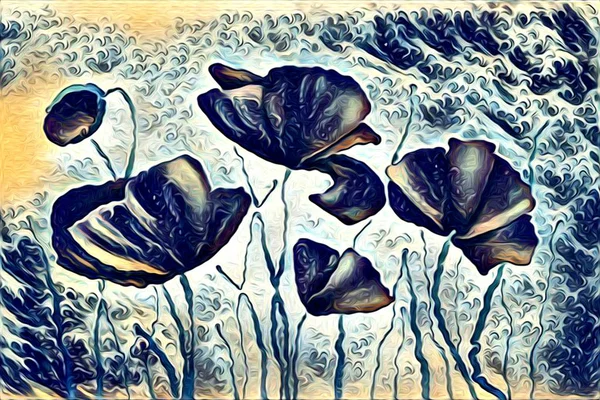 Abstractie bloem kunst illustratie — Stockfoto