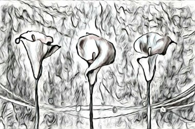 Soyutlama çiçek sanat illüstrasyon